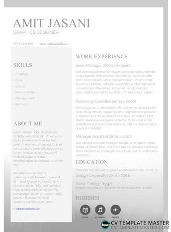 Free Download: Microsoft Word Banded CV Template