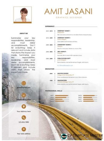 Journey free CV template in Word format