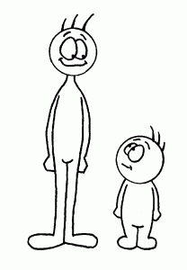Tall person and short person