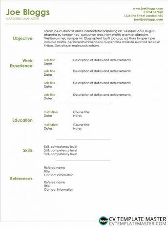 Sage Green CV/résumé template
