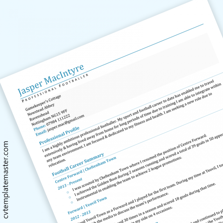 Résumé templates in Microsoft Word free to download