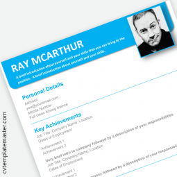 Light blue creative CV template