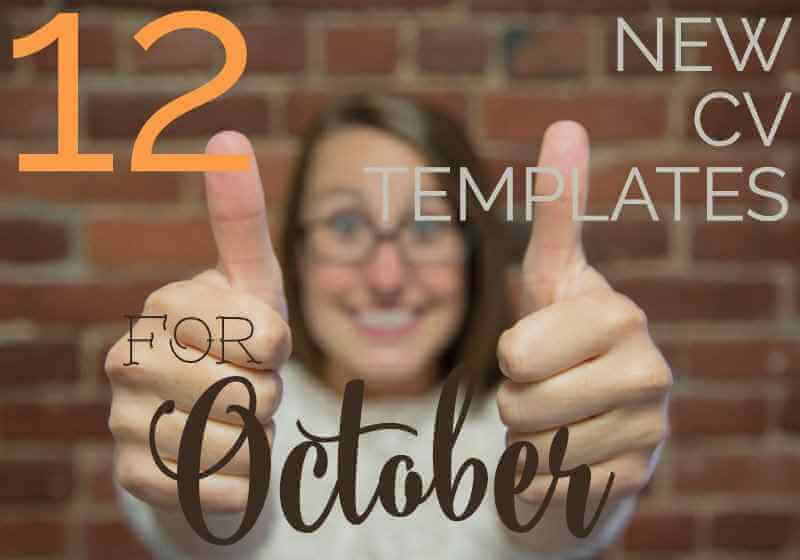 12 new CV templates for October