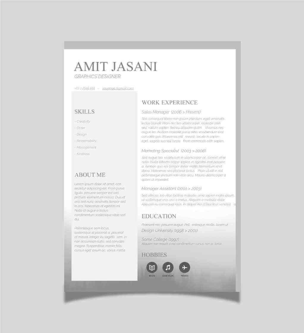 Banded CV template