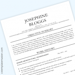 Architecture CV template: Microsoft Word ‘Statement piece’ design (free download)