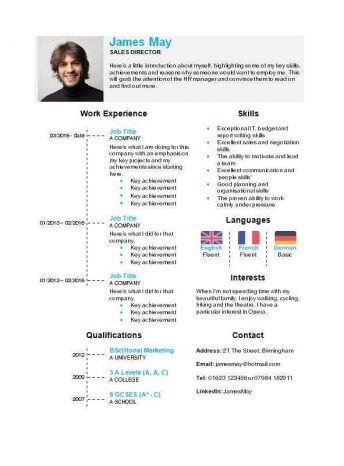 Free timeline CV template in Microsoft Word