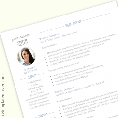 Web designer CV template : free Word download