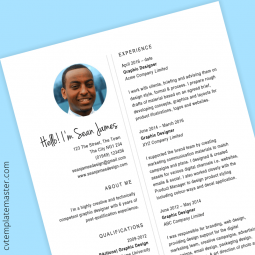 Graphic designer CV template in Word (free download)