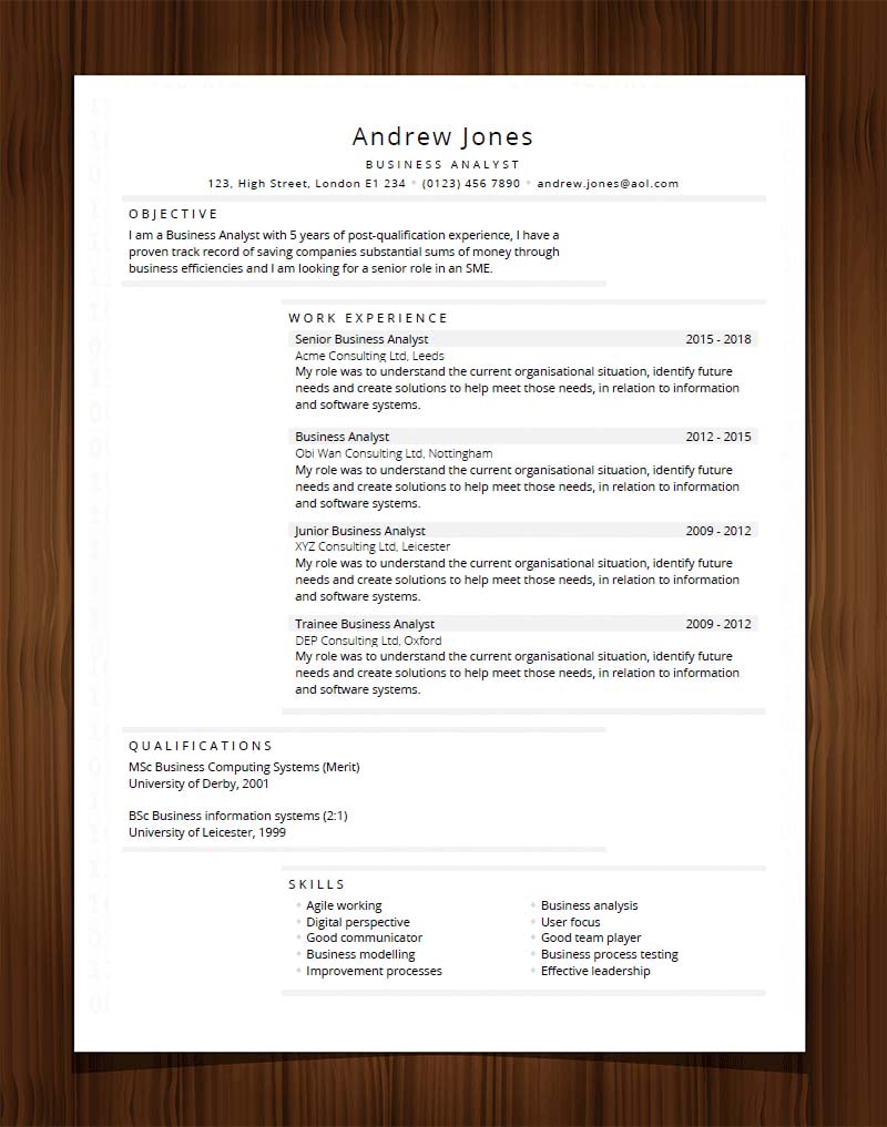 free two-page professional steps cv template in ms word format
