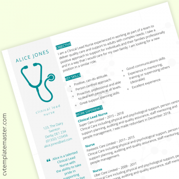 Medical CV template – free, in Microsoft Word