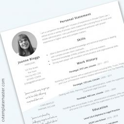 Paralegal CV template in Word (free download)