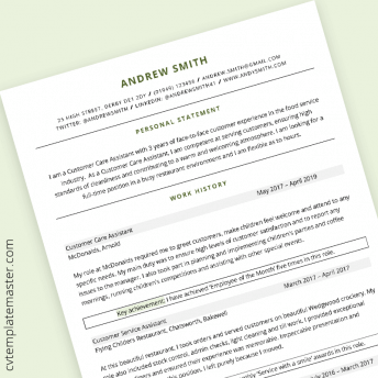 Resume Template In Ms Word from www.cvtemplatemaster.com