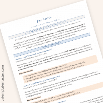 ATS friendly CV template in Microsoft Word format – ‘Classic’